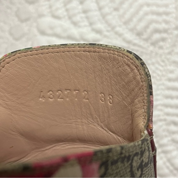 GUCCI Princetown Horsebit Mule Loafer Flat Bloom Pink GG Monogram Size 38 - Picture 7 of 11